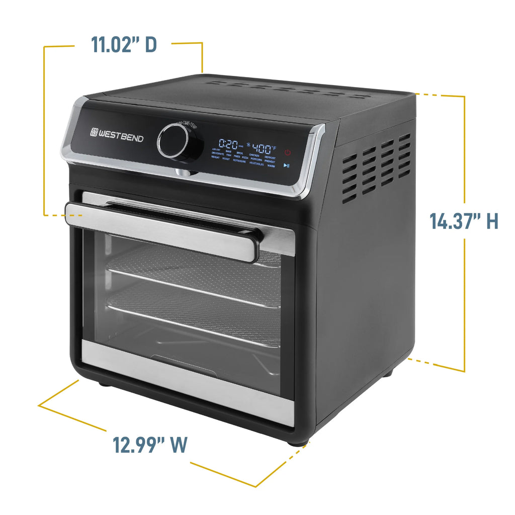 West Bend 15 Qt. Air Fryer Oven with 16 Presets, in Black (AFWB15BK13)