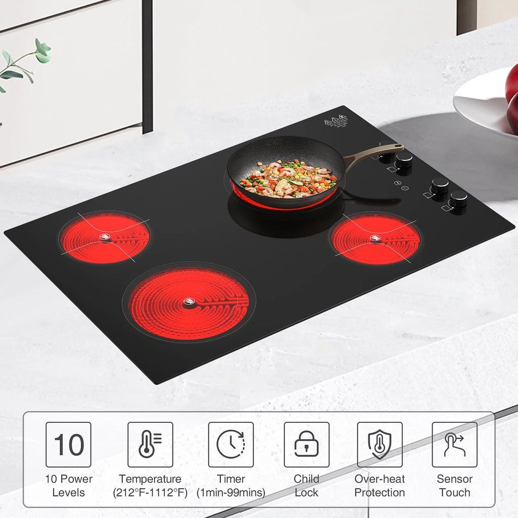 VBGK Induction Cooktop 30 inch 5 Burner Electric Hot Plate for Cooking Electric Induction Cooktop 240v, 99 Minutes Timer and Auto Shutdown Induction Burner,Child Lock
