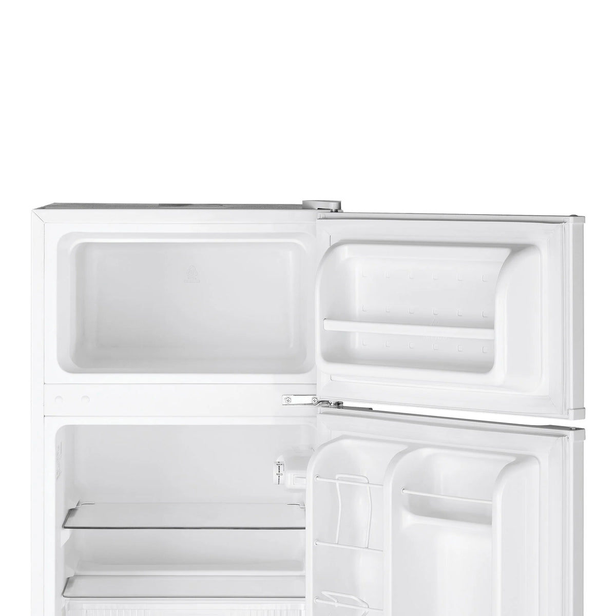GE Appliances 3.1 Cu. Ft. Freestanding Double Door Compact Refrigerator, Steel