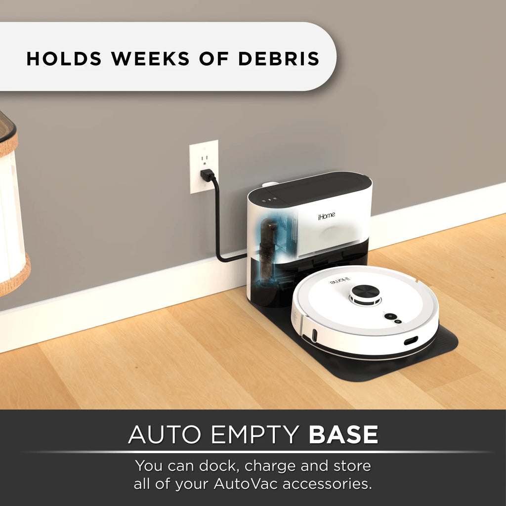 iHome Orbita Pro LIDAR Robot Vacuum + Mop with Auto Empty Base