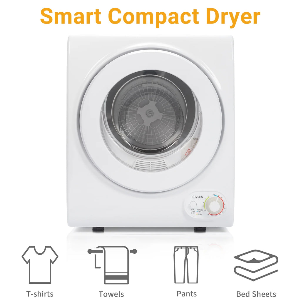 RovSun 110V White Stainless Steel Electric Tumble Dryer