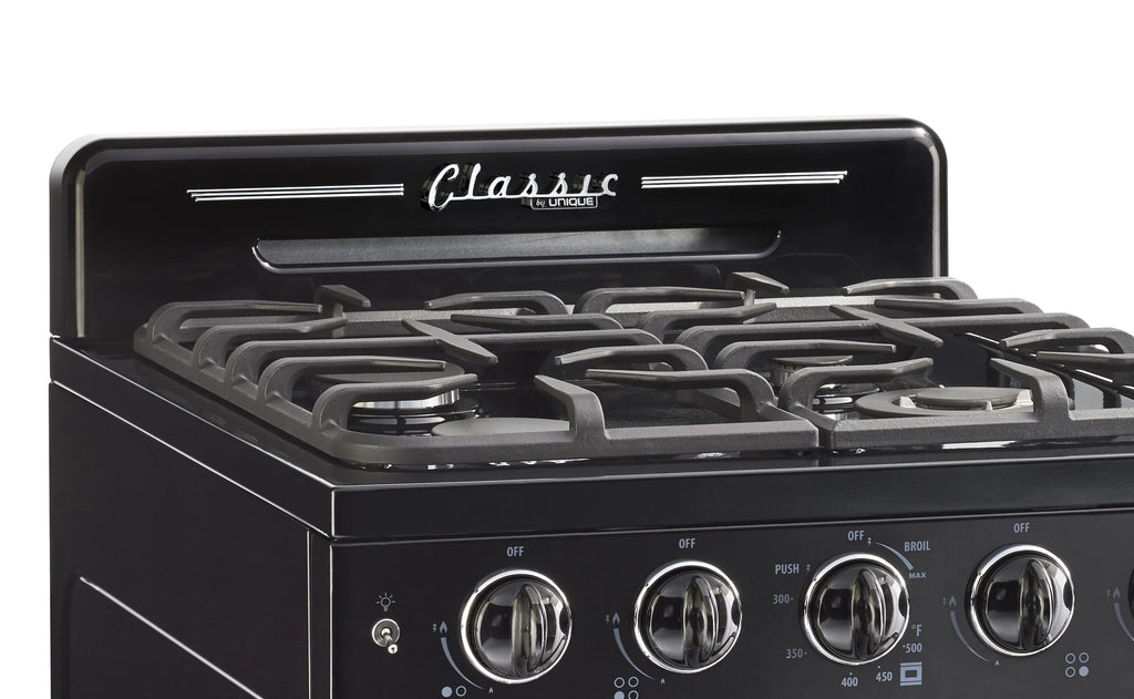 Unique Classic Retro 24" 2.9 cu/ft Freestanding Gas Range with Convection Oven and Sealed Burners
