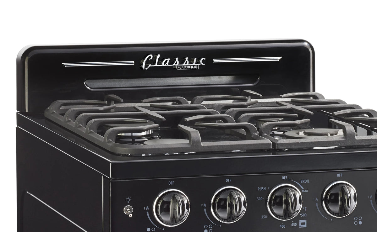 Unique Classic Retro 24" 2.9 cu/ft Freestanding Gas Range with Convection Oven and Sealed Burners