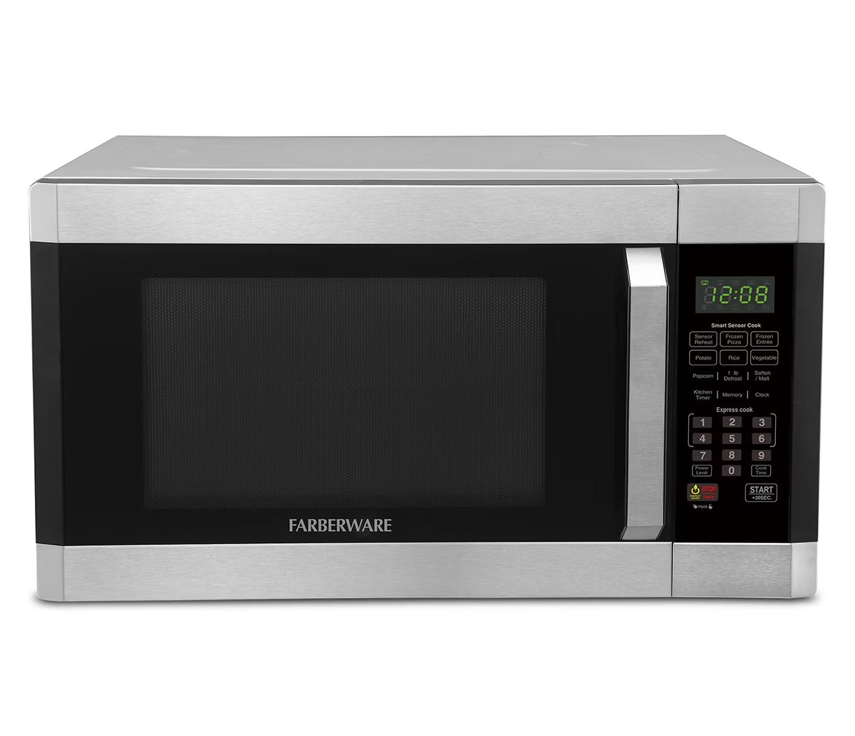 Farberware Smart Sensor Countertop Microwave Oven with LED Lighting & Child Lock, 1.3 Cu Ft