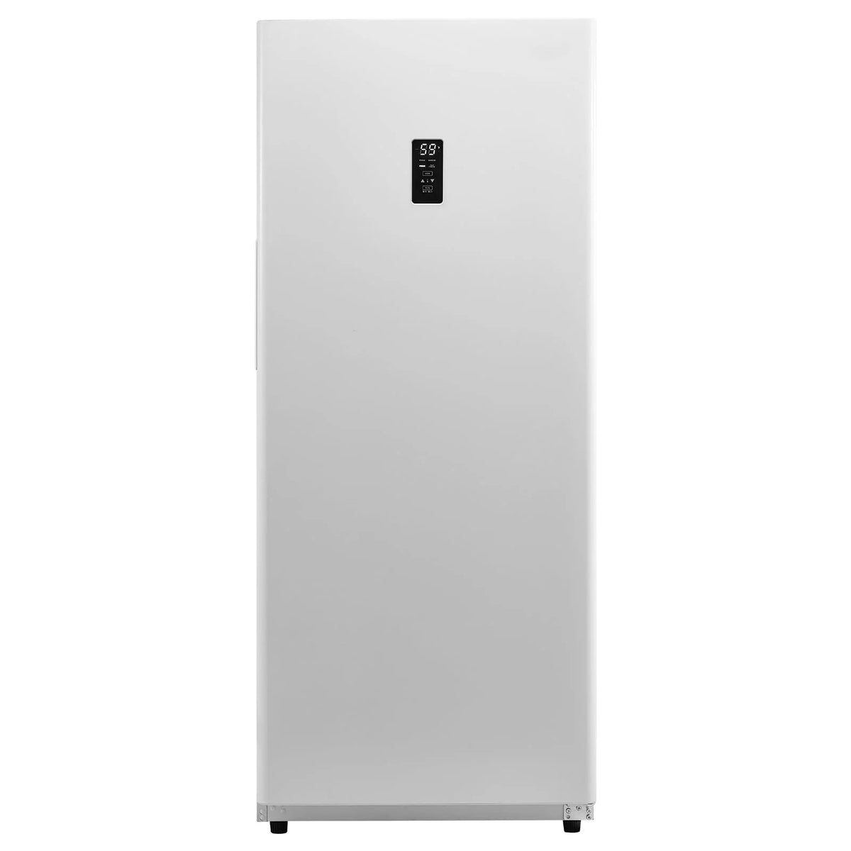 KFFKFF Convertible Upright Freezer/Refrigerator, 14 Cu.Ft Frost-Free Unit with Temperature Control, Door Alarm, Adjustable Shelves, and LED Lighting for Kitchen, Office, or Garage Use