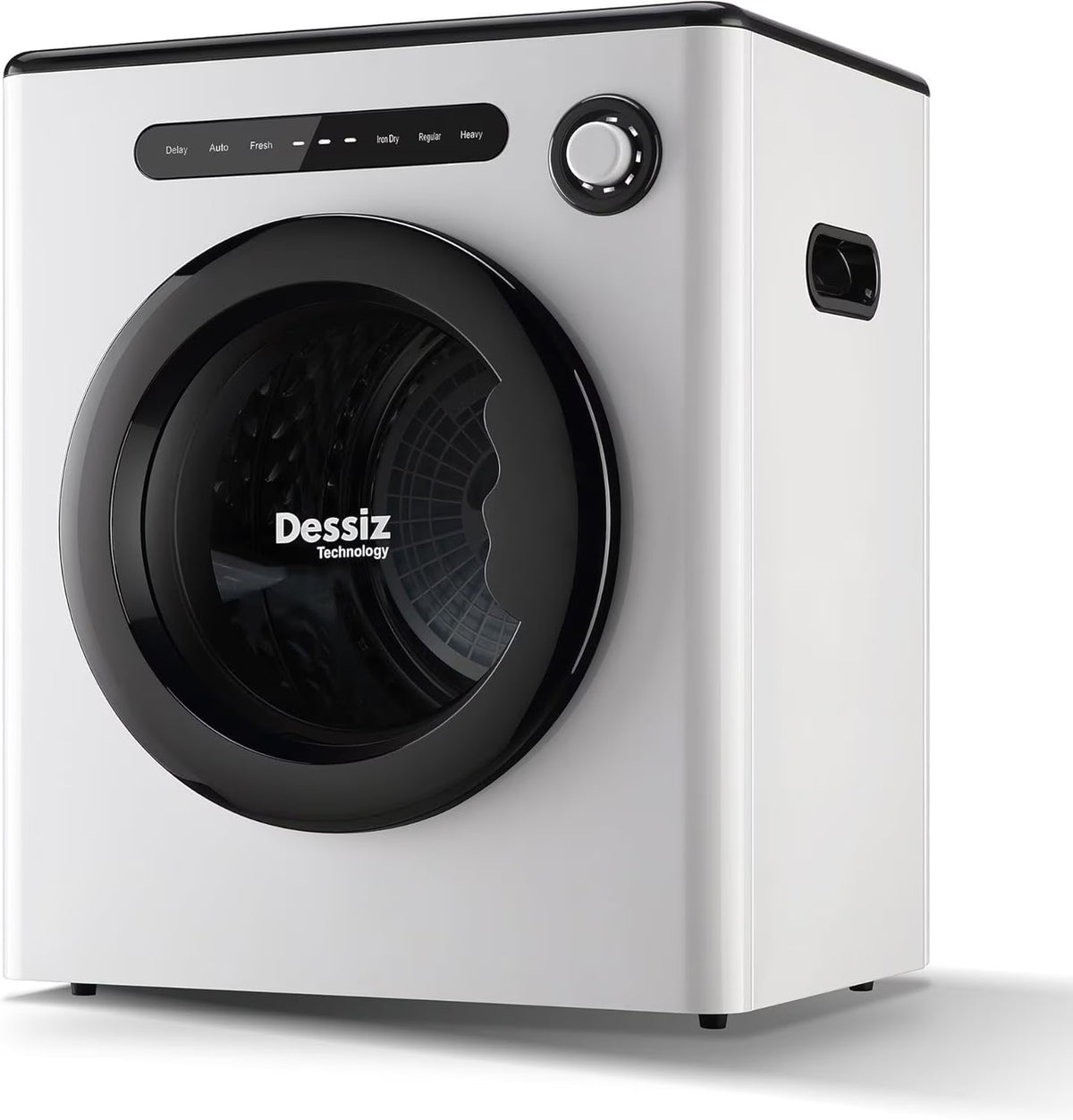 Dessiz 1.6cu.ft Compact Laundry Dryer,Electric Portable Clothes Dryer - White