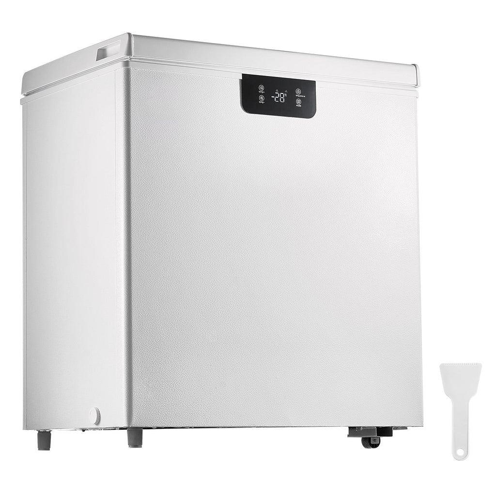 KFFKFF  3.88 Cu.ft / 110L Small Top-Open Chest Freezer with Adjustable  ?Temperature Control 2 Removable Storage Baskets, Freestanding