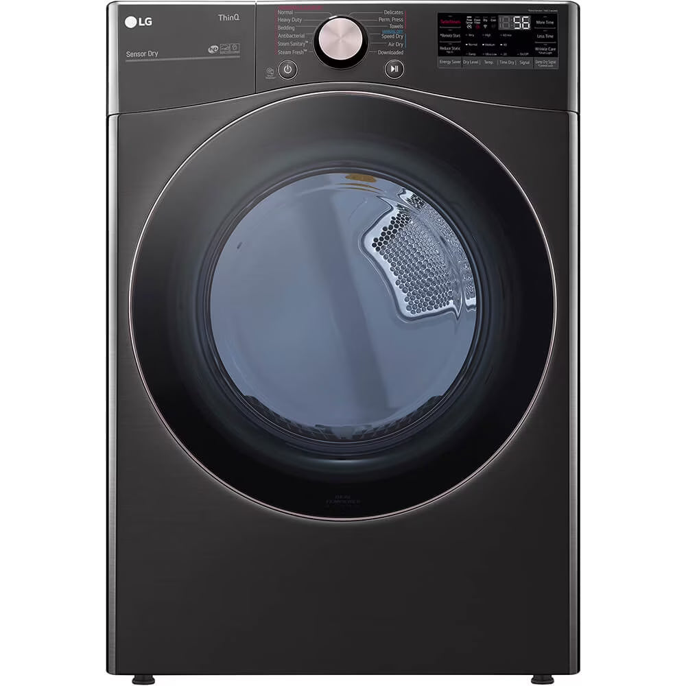 LG DLGX4001B 7.4 Cu. Ft. Black Steel Ultra Large Capacity Smart Front Load Gas Dryer