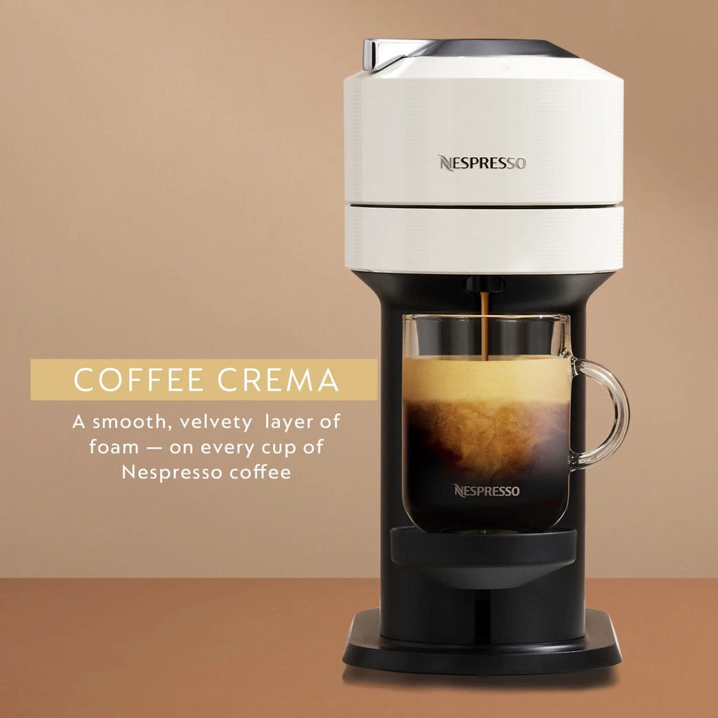 Nespresso ENV120WAE Vertuo Next Coffee and Espresso Maker, Machine + Aeroccino, White