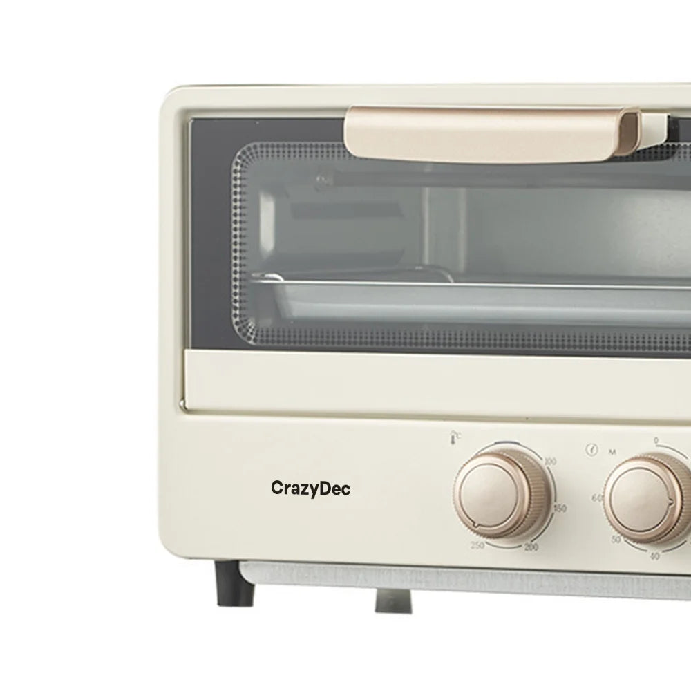 CrazyDec Electric cooking ovens [for household purposes] ,9-in-1 Cooking Functions, Crispy Grill, Dehydrate, Rotisserie, 6 Accessories Included, 1650W