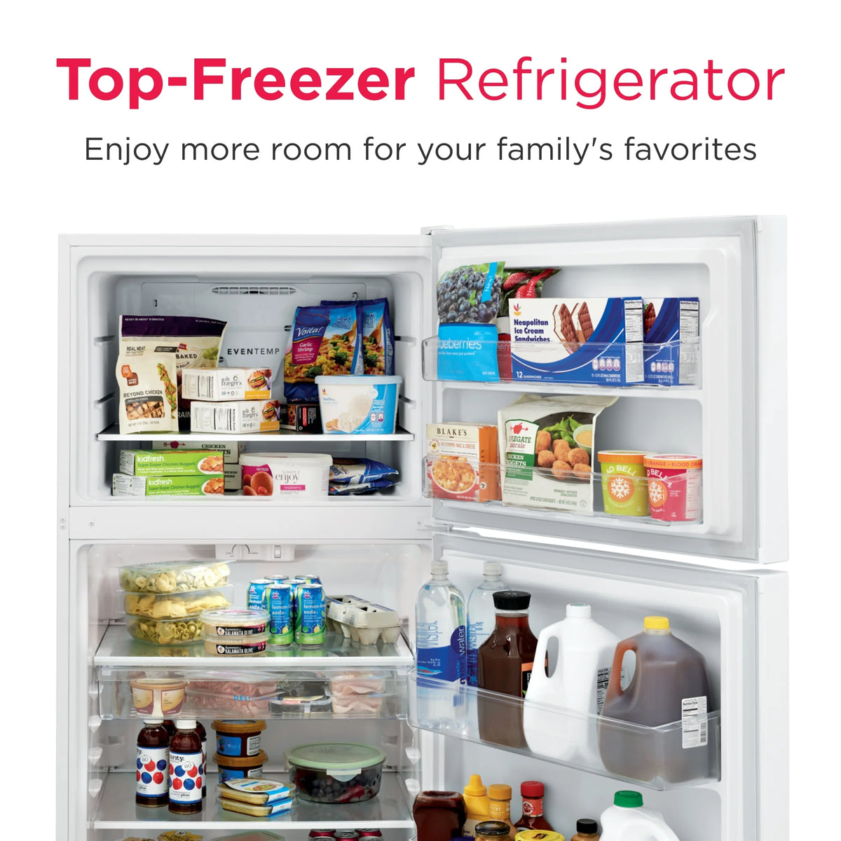 Frigidaire FFTR2045VW 20 Cu. Ft. Top-Freezer Refrigerator, Garage Ready, White