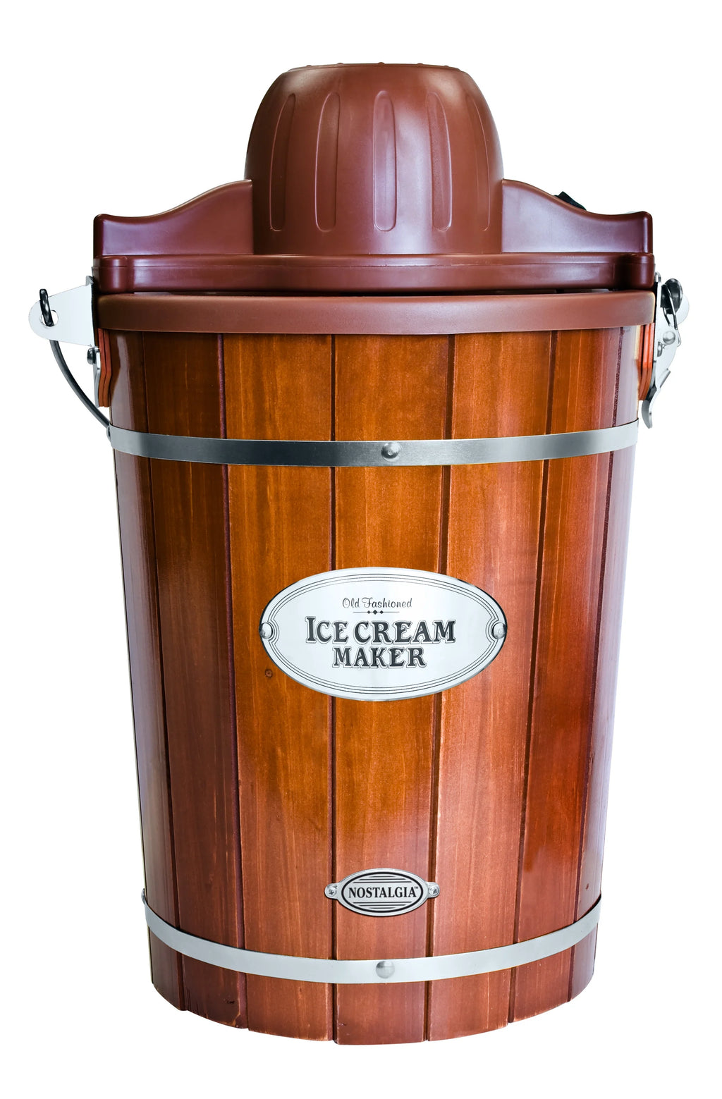 Nostalgia 6-Quart Wood Bucket Ice Cream Maker