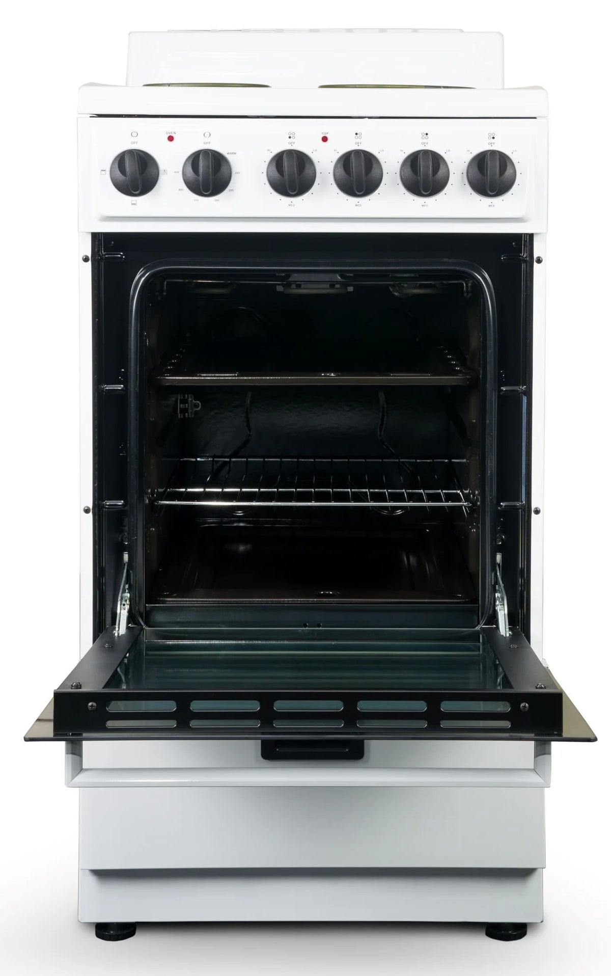 Premium Levella 20" Freestanding Electric Range with 4 Burners and 2.1 Cu. Ft. Oven Capacity