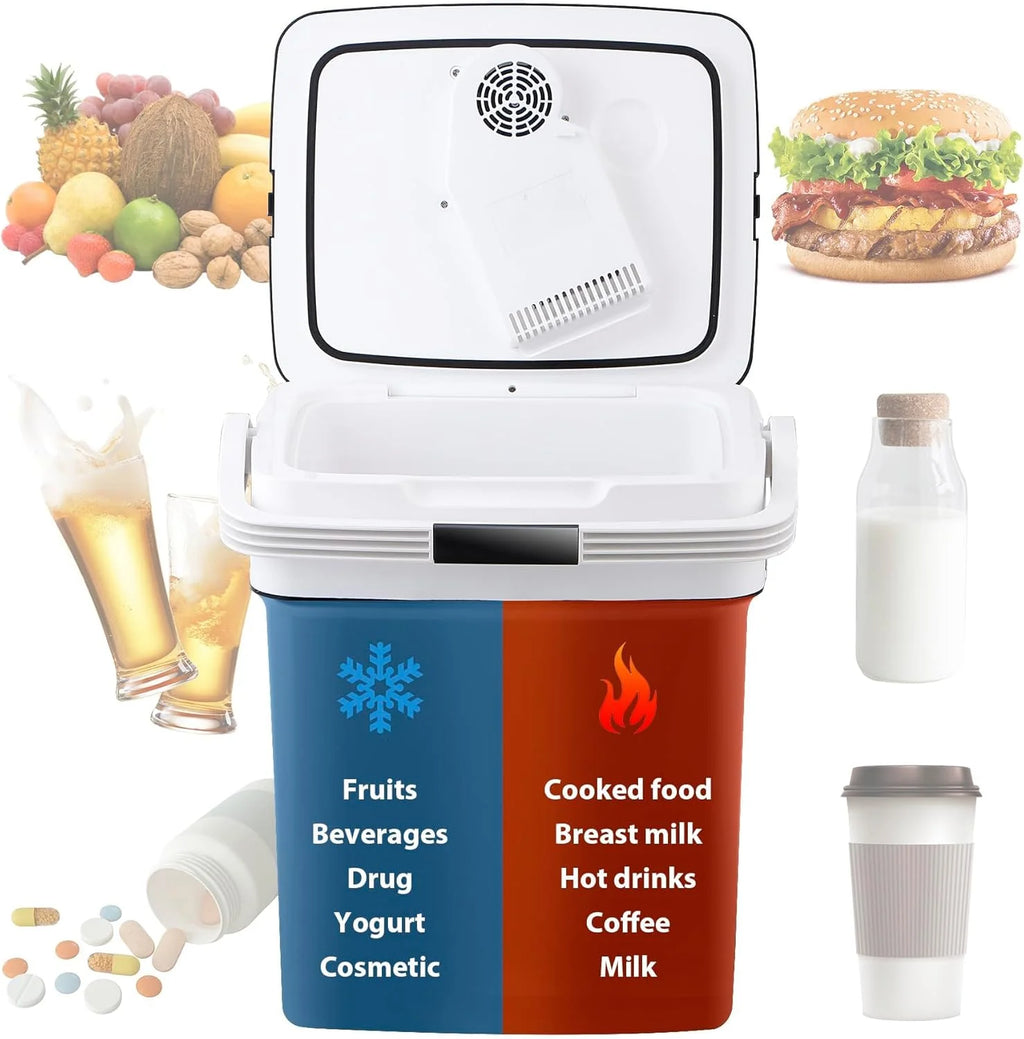 WOLEGEDO Portable RV Refrigerator 28 Qt(26L) Electric Cooler and Warmer 12V Mini Fridge for Car Camping, Fishing, Work Beach Picnic 29L