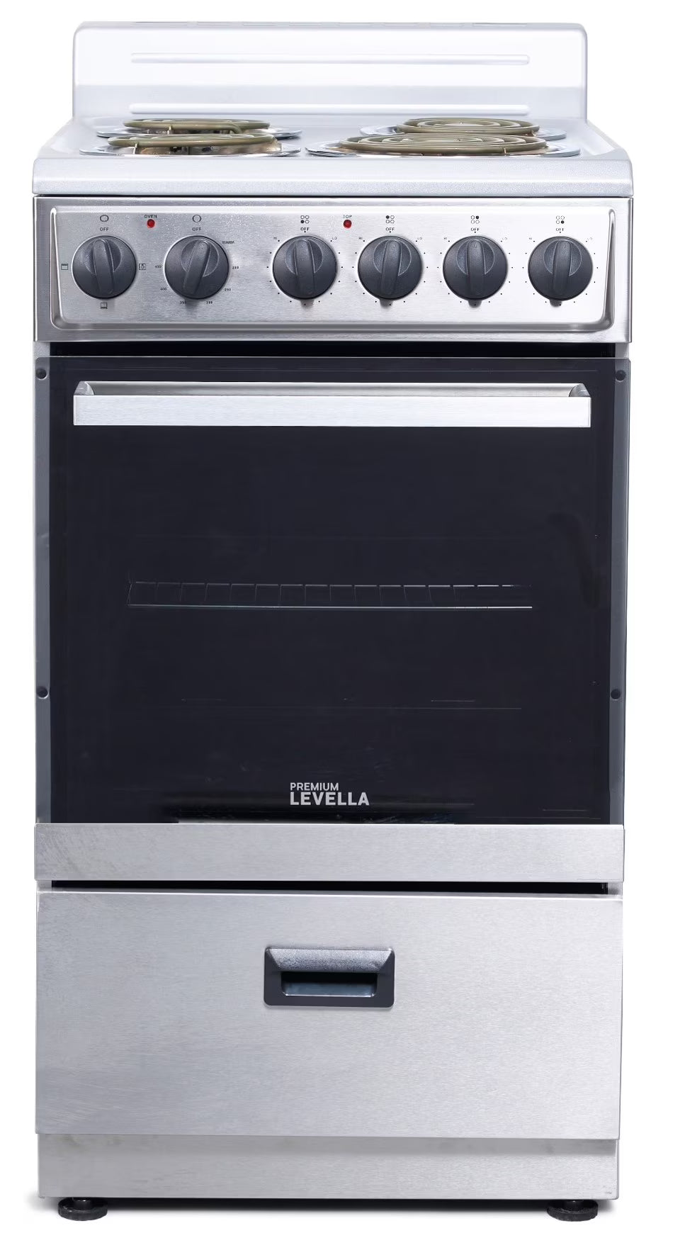 Premium Levella 20" Freestanding Electric Range with 4 Burners and 2.1 Cu. Ft. Oven Capacity
