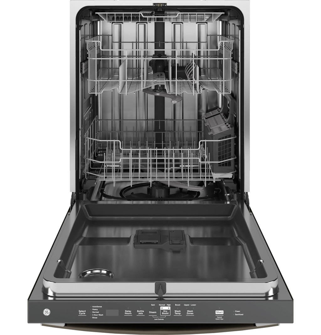 GE Fingerprint Resistant Top Control with Stainless Steel Interior Dishwasher with Sanitize Cycle GDT650SMVES
