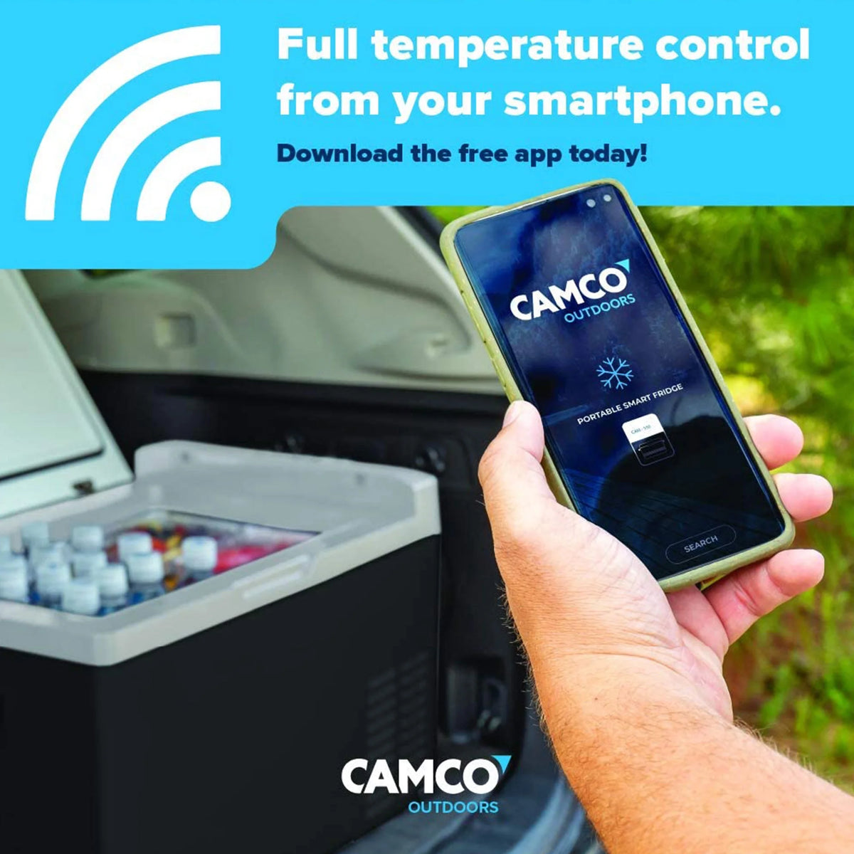 Camco Portable Refrigerator with Bluetooth, 30 lb