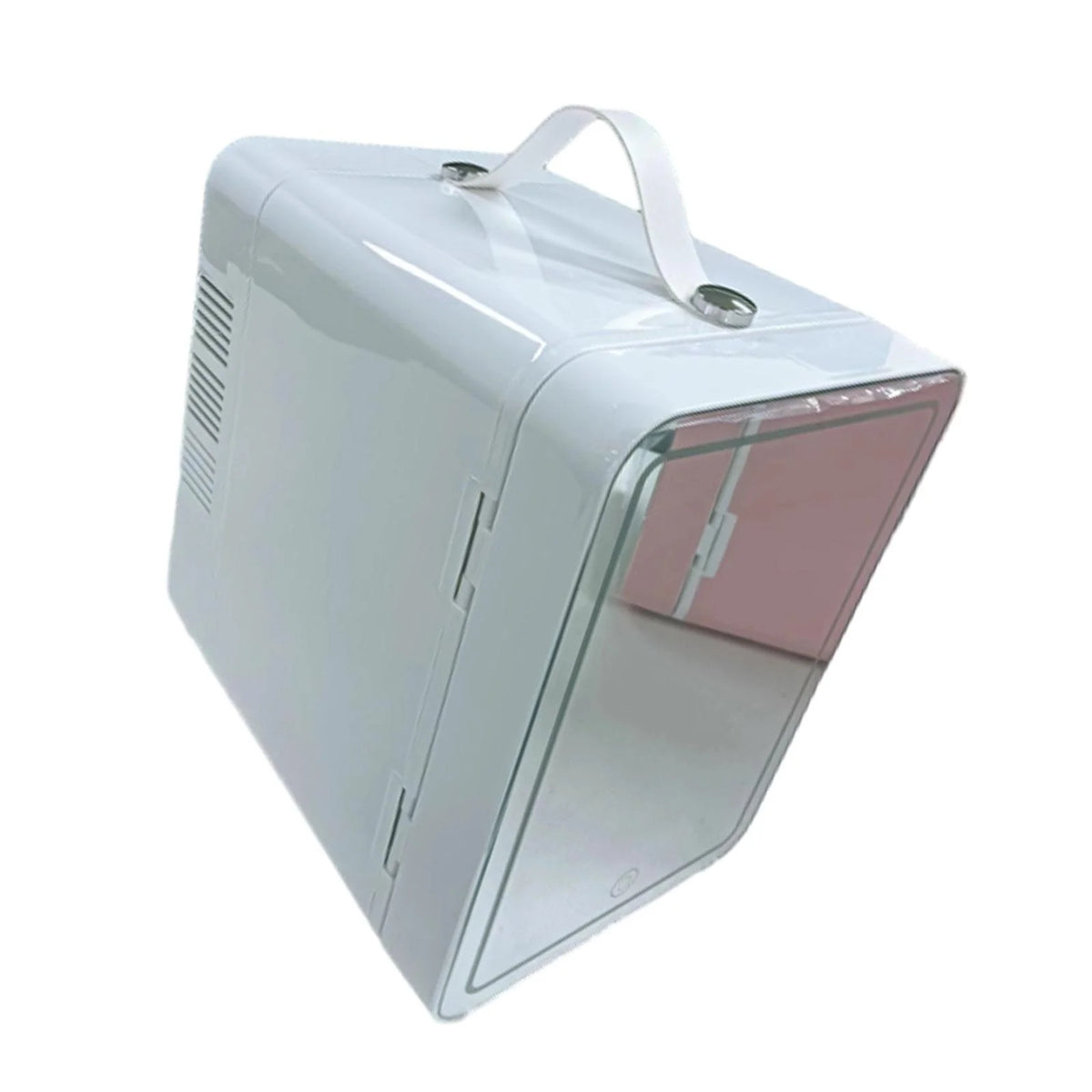 CUTICATE 12V Car Refrigerator Makeup Fridge 3 Mode Lighting with Personal Beauty Refrigerator Small Refrigerator for Vanity white