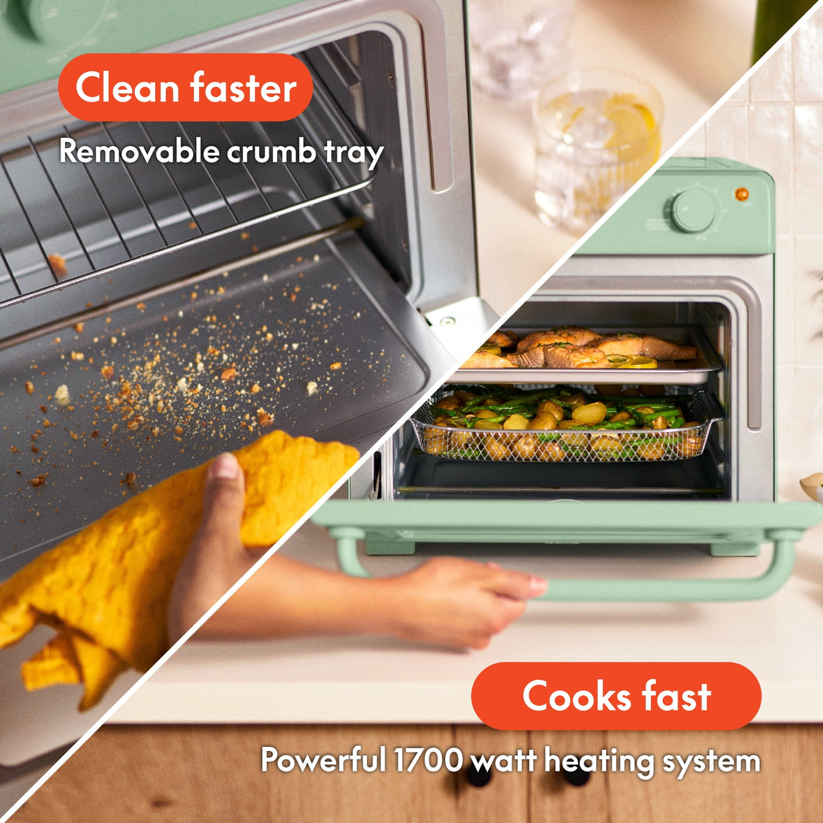 bella 6-Slice Toaster Oven, Oatmilk