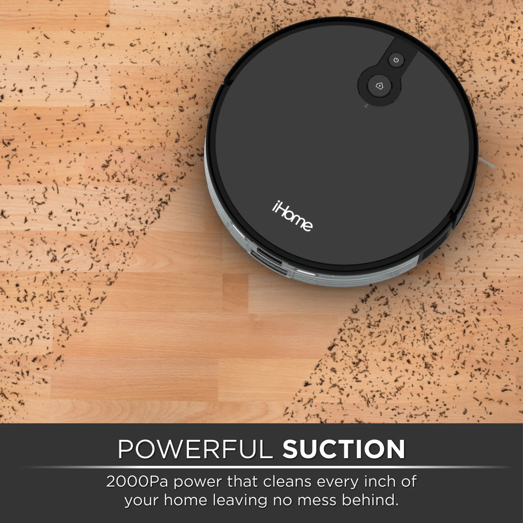 iHome AutoVac Eclipse Robot Vacuum with Mapping Technology, Ultra Strong Suction, 120 Min Runtime, App Connectivity