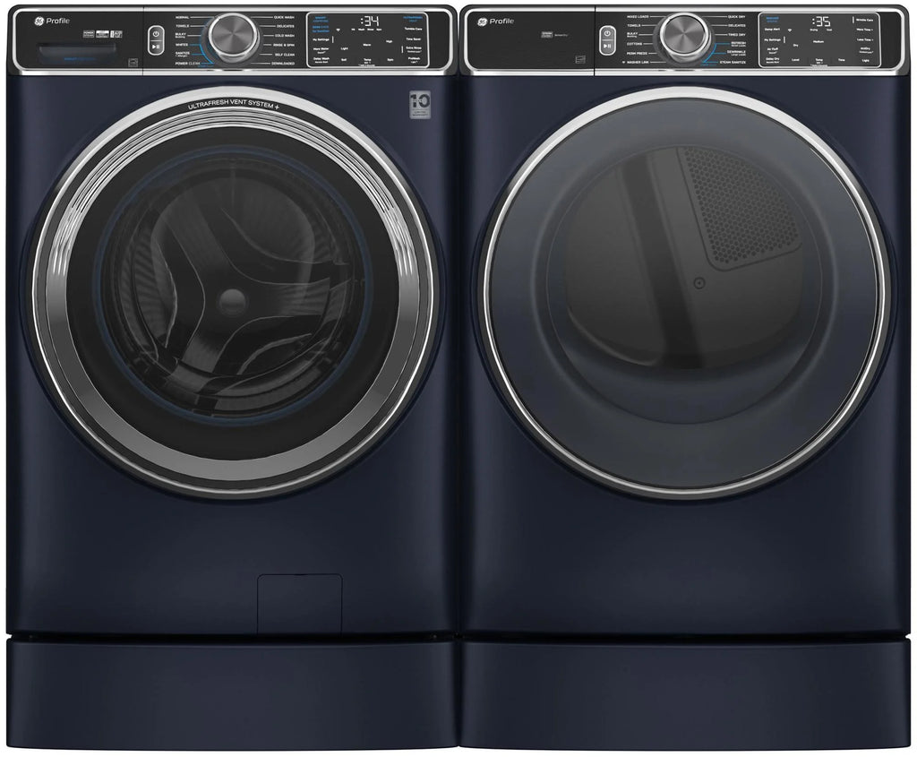 Ge Profile Pfd87gs 28" Wide 7.8 Cu. Ft. Energy Star Certified Gas Dryer - Blue