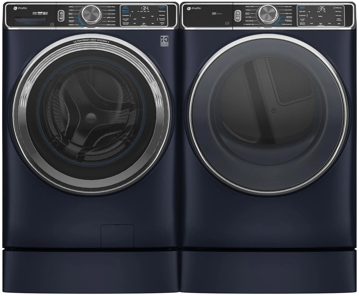 Ge Profile Pfd87gs 28" Wide 7.8 Cu. Ft. Energy Star Certified Gas Dryer - Blue