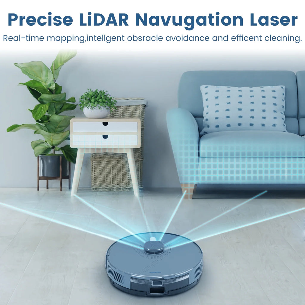 (2025Upgrade) AIRROBO L50 Self-Empty Robot Vacuum and Mop Combo with Ultrasonic Carpet Inspection��5500Pa Powerful Suction for Pet Hair