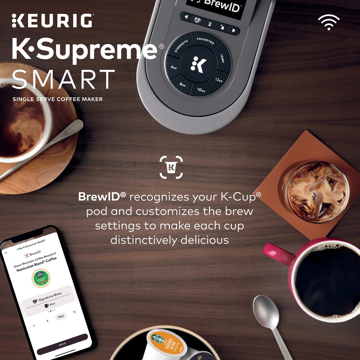 Keurig K-Supreme SMART Coffee Maker, MultiStream Technology, Brews 6-12oz Cup Sizes, White