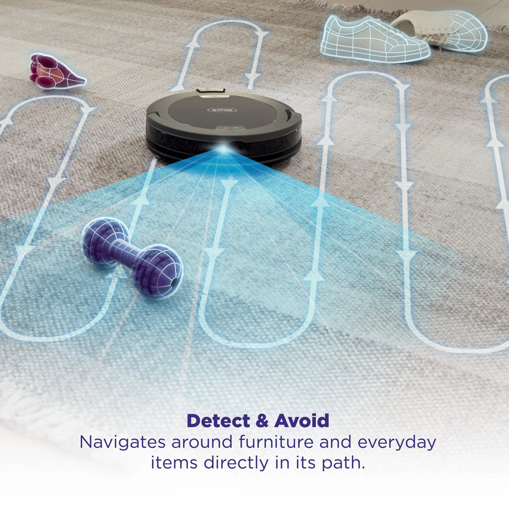 Shark Navigator Robot Vacuum and Self-Empty Base with Bagless, 45-Day Capacity Self-Empty Base and SmartPath Navigation, Black, RV2100AE
