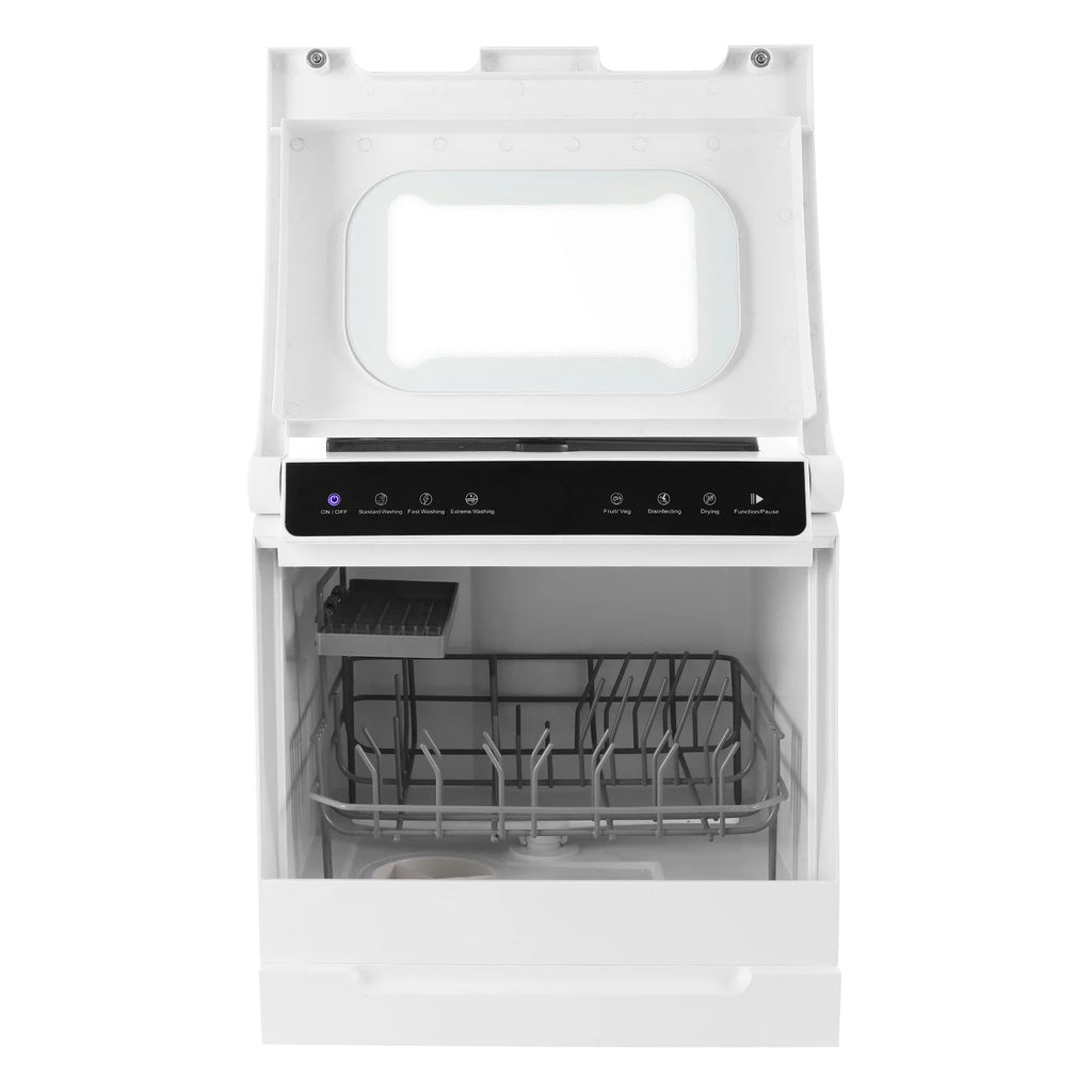 Compact Dishwasher, 18.11in Width with 4-6 Place Settings, 5 Wash Modes and Disinfection Function, Ideal for Apartments and RVs