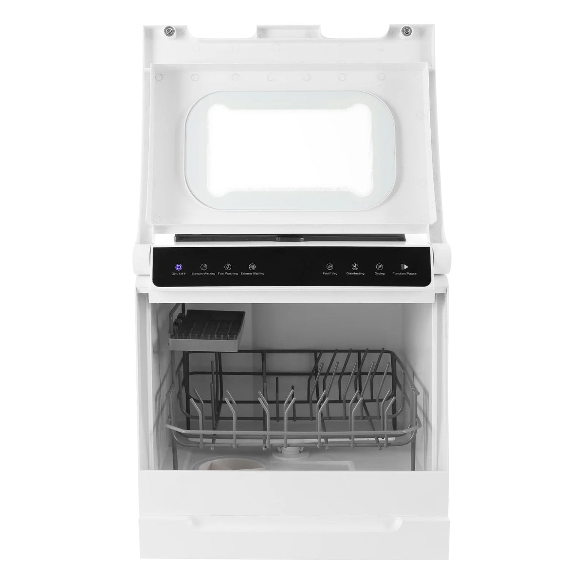 User-Friendly Dishwasher, Touchscreen Control with Visual Window, Top-Load Design with Sunken Handle, Easy for Elderly Users