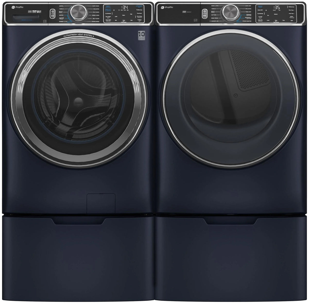 Ge Profile Pfd87gs 28" Wide 7.8 Cu. Ft. Energy Star Certified Gas Dryer - Blue