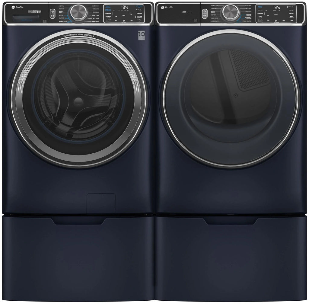 Ge Profile Pfd87es 28" Wide 7.8 Cu. Ft. Energy Star Certified Electric Dryer - Blue