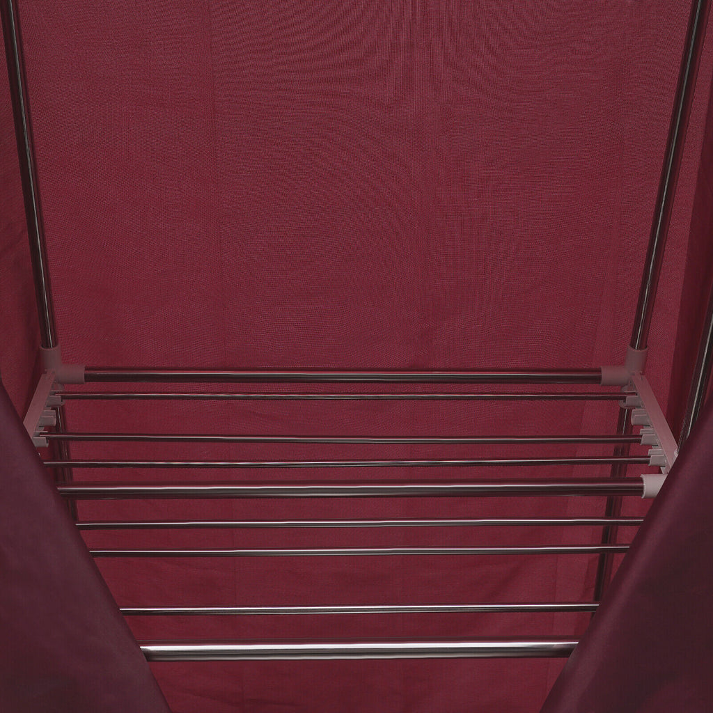 110V Wine Red Clothes Dryer Portable Travel Mini Dryer Machine 1200-1500W Electric Dryer For Homes, Apartments
