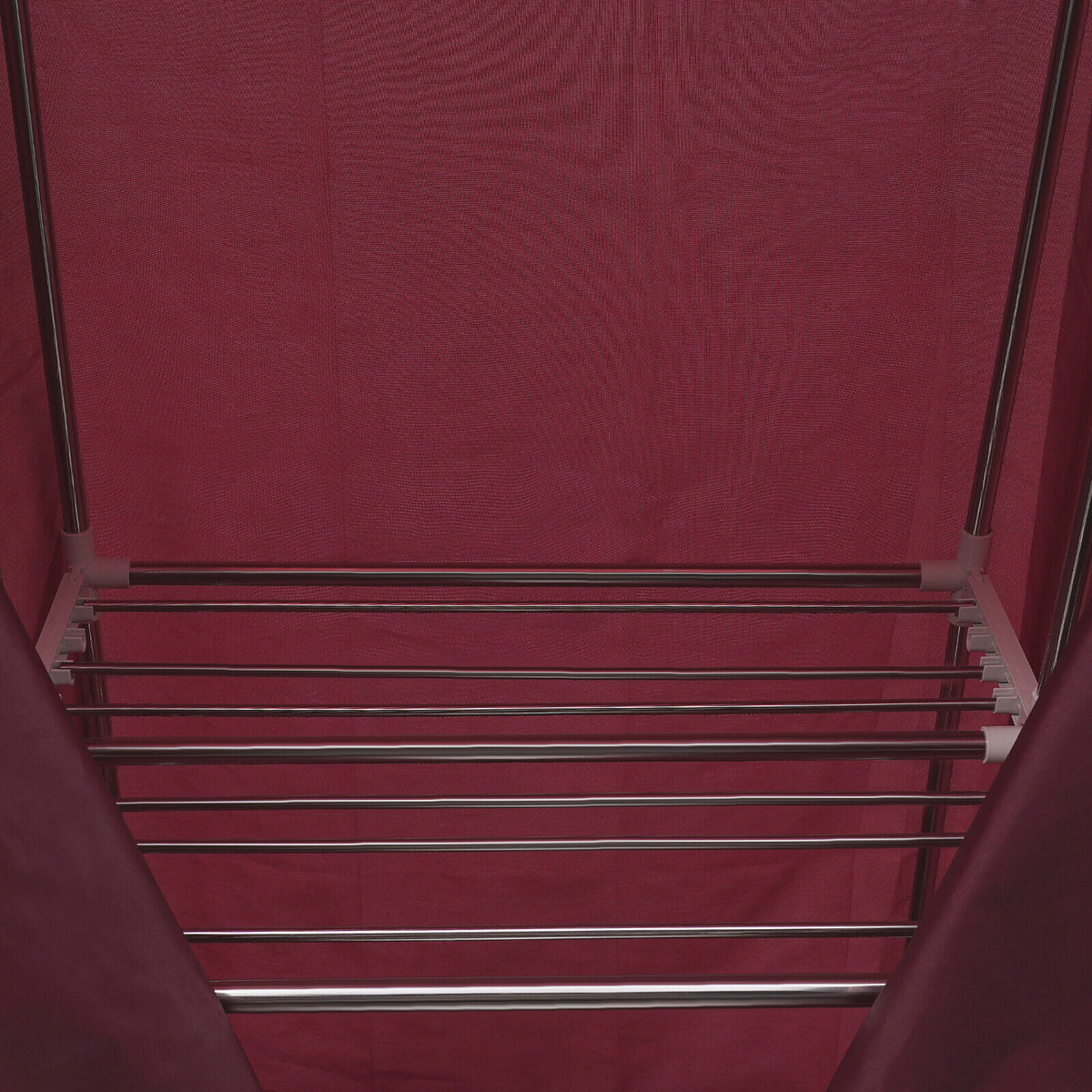 110V Wine Red Clothes Dryer Portable Travel Mini Dryer Machine 1200-1500W Electric Dryer For Homes, Apartments
