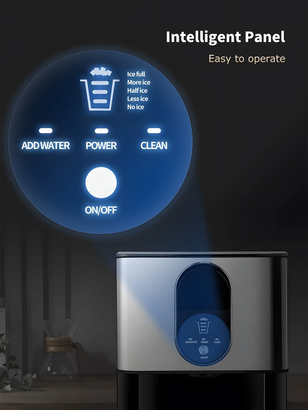 Northair 44lb Self-Dispensing Nugget Ice Maker Machine with Top Loading Water Reservoir