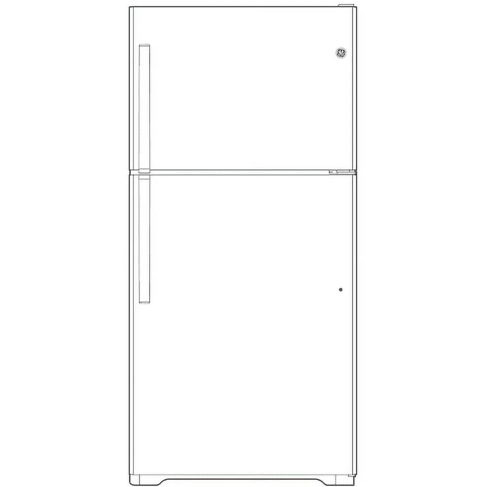 Climatic Home Products GTS17DTNRBB GE 16.6 cu. ft. Top Freezer Refrigerator