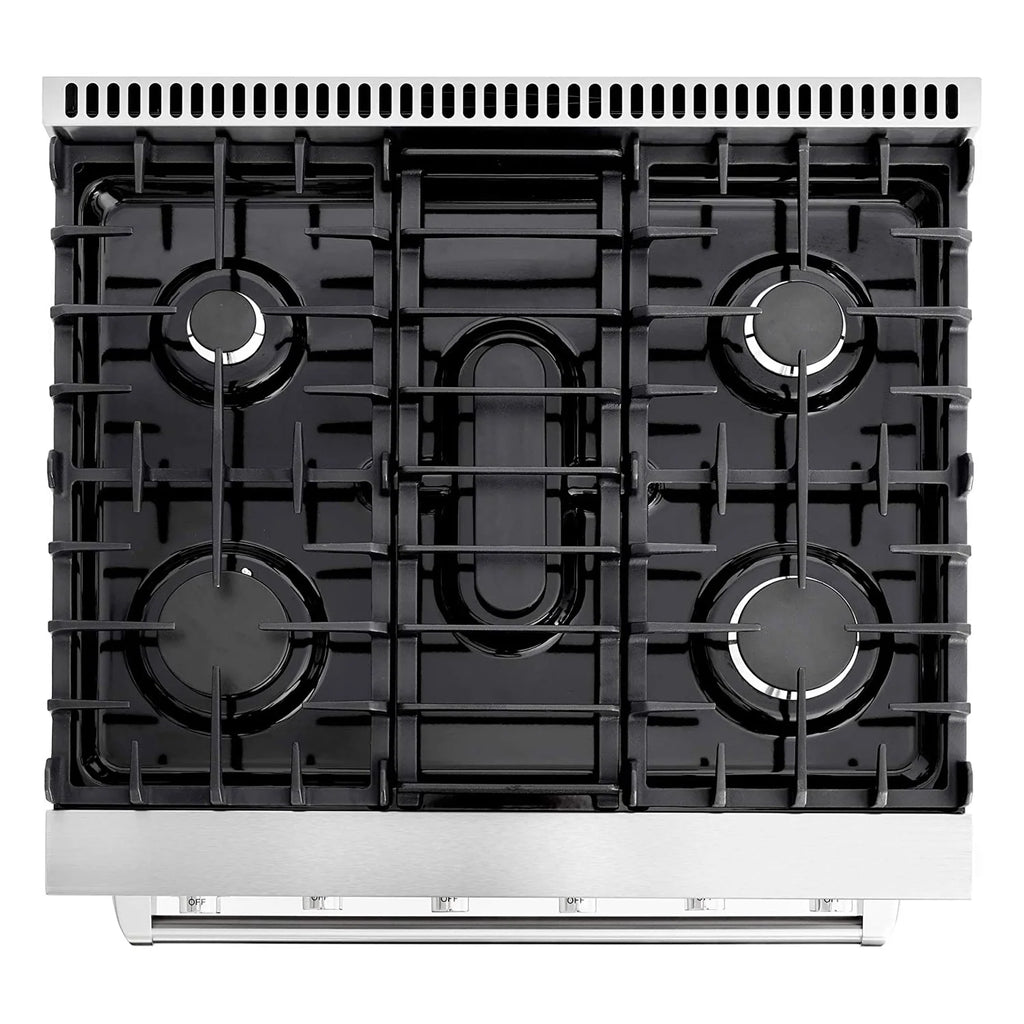Cosmo 30 Inch 4.5 Cubic Foot Gas Range Convection Oven with 5 Italian Burners