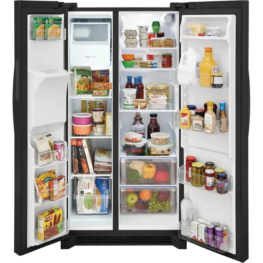 Frigidaire FRSS2623AB 256 Cu Ft 2 Doors Automatic Defrost Side-by-Side Refrigerator Black