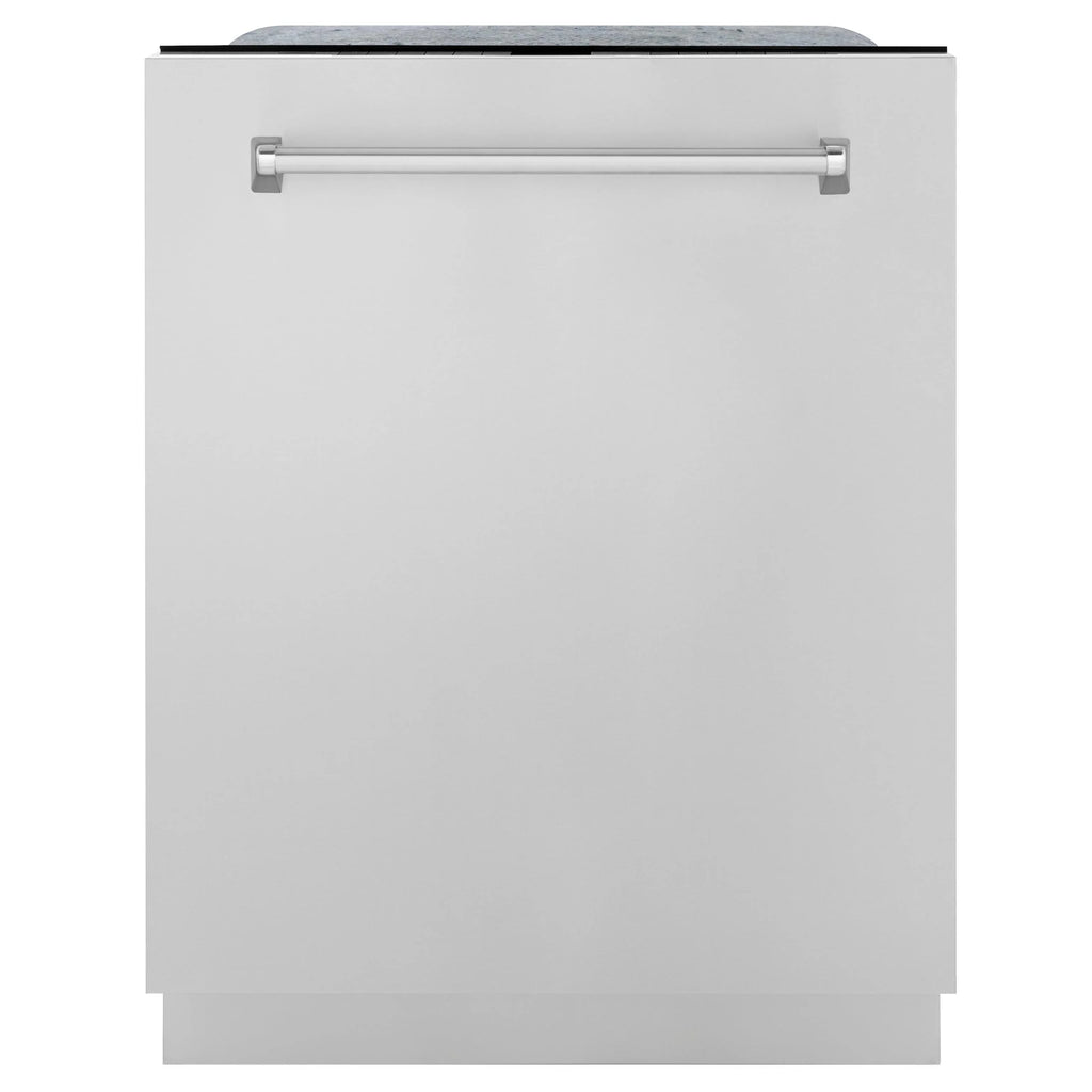 ZLINE 24" Monument Series 3rd Rack Top Touch Control Dishwasher in Black Stainless Steel with Stainless Steel Tub, 45dBa