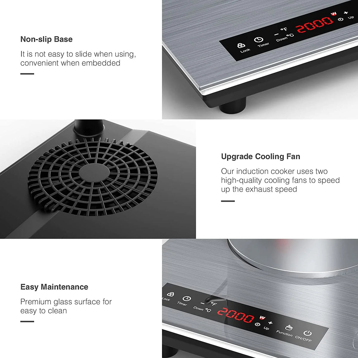 VBGK 12�?Electric Cooktop in Black with 2 Burners