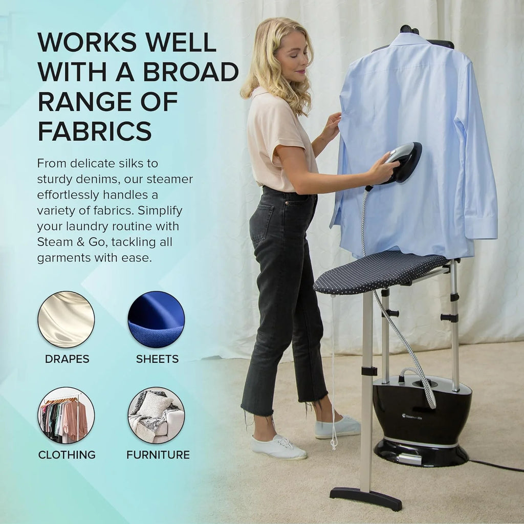 Steam & Go All-in-One Garment Steamer & Clothes Iron with Ironing Board & Hanger
