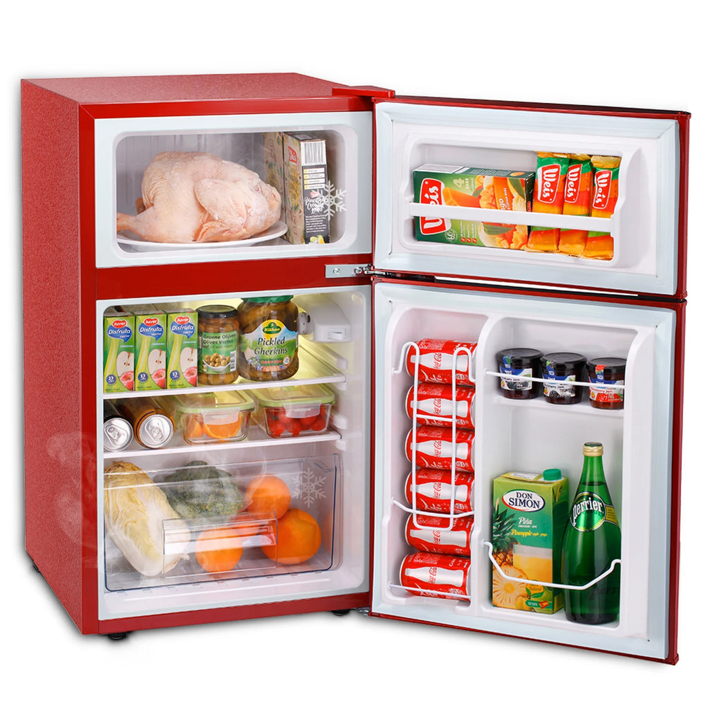 Moifoi 3.1 Cu. Ft. Two-Door Compact Refrigerator, Gray