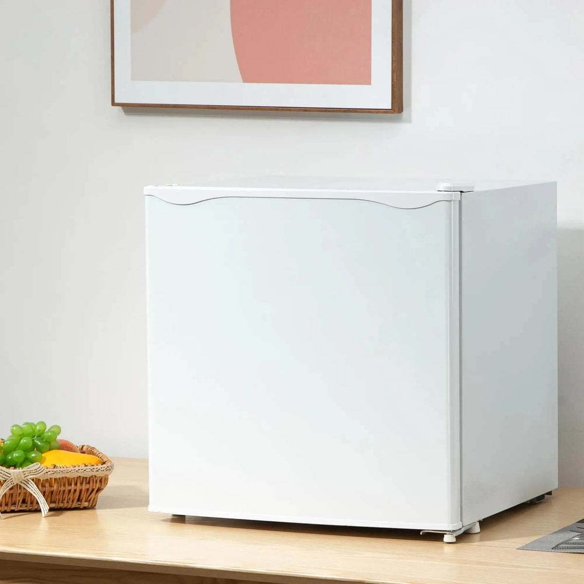 Resenkos 1.1 Cu.Ft Countertop Mini Freezer, Compact Upright Freezer with Removable Shelves, Red