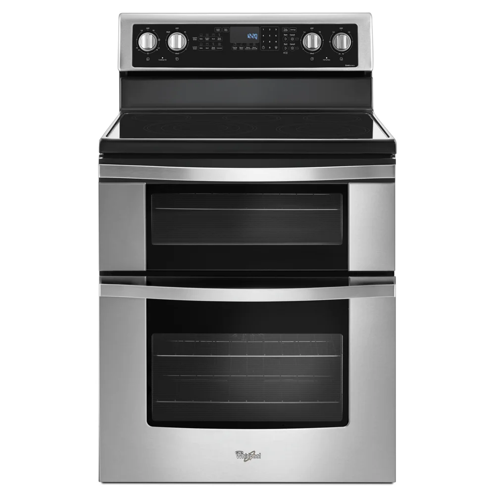 Whirlpool 30�� 6.7 cu ft Double Oven Gas Range in Stainless Steel