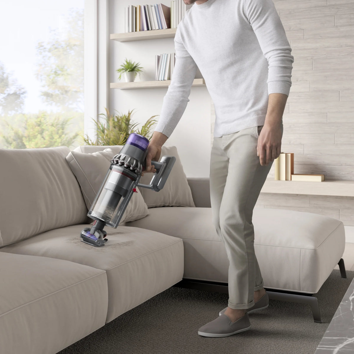 Restored Premium Dyson Outsize Extra Cordless Vacuum Cleaner | Nickel/Iron (Refurbished)