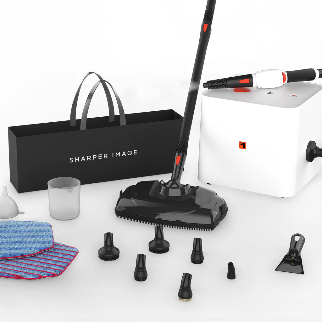 Sharper Image Canister Steam Cleaner with 15 Accessories, 54oz., White