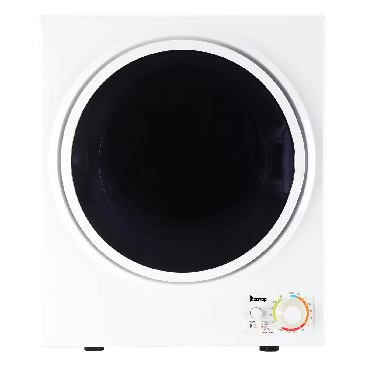GYM25-78 Compact Portable Household clothes Dryer 1.6cuft with Stainless Steel Drum Black and White 120V MECHANICAL Control ETL Certification