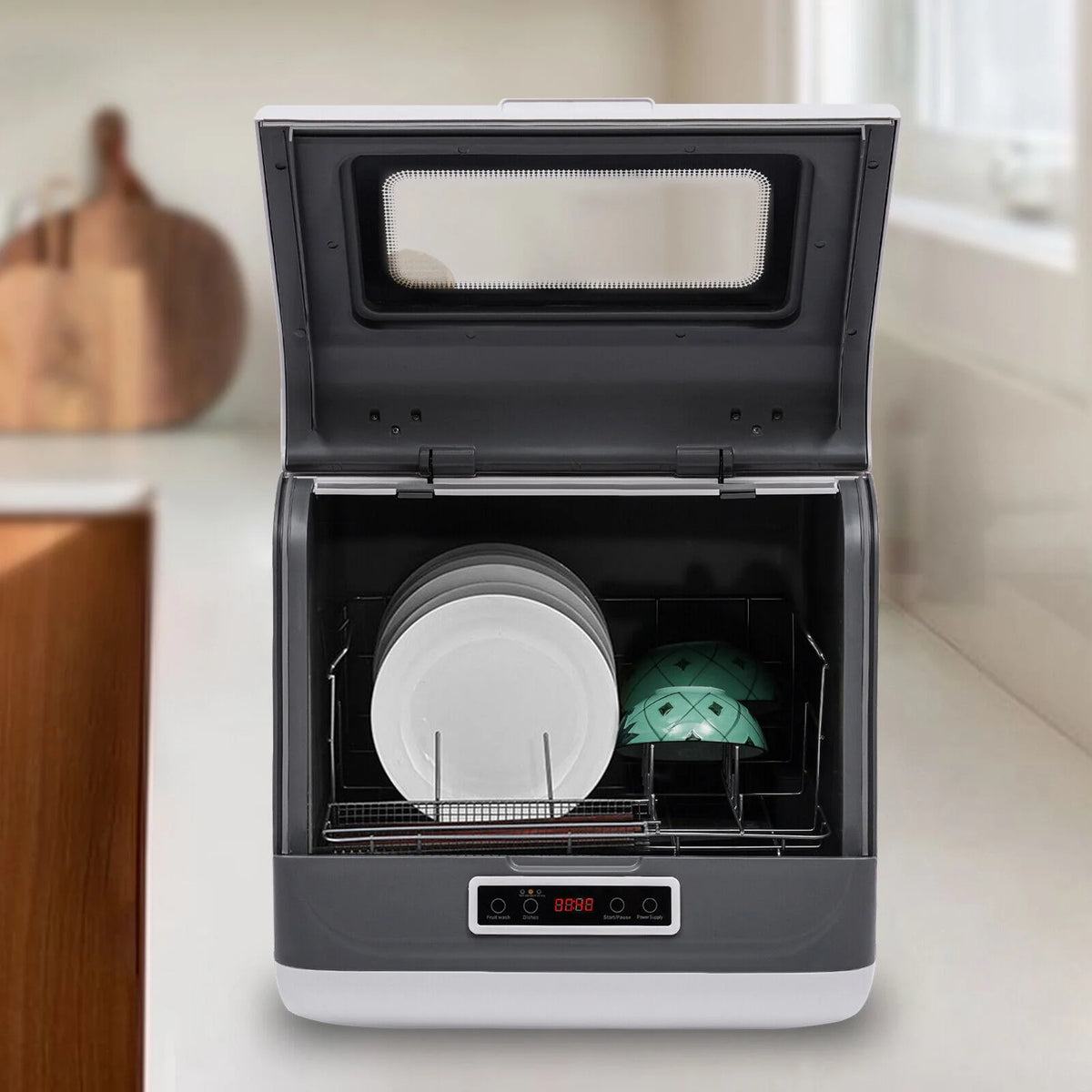 Countertop Dishwasher, Portable Countertop Dishwasher, Mini Dishwasher for Small Households, Apartments, Boats, and Campers/ RVS with Limited Space