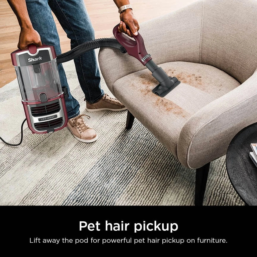 Shark Navigator Lift-Away Upright Vacuum, Pet Friendly, Powerful Suction, Self-cleaning Brushroll, HEPA Filter, Hard Floor and Carpet, Upholstery and Crevice Tool, ZU660 Burgundy